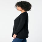 Plus Size Drop Needle Cardigan Lightweight Sweater Knit image number null