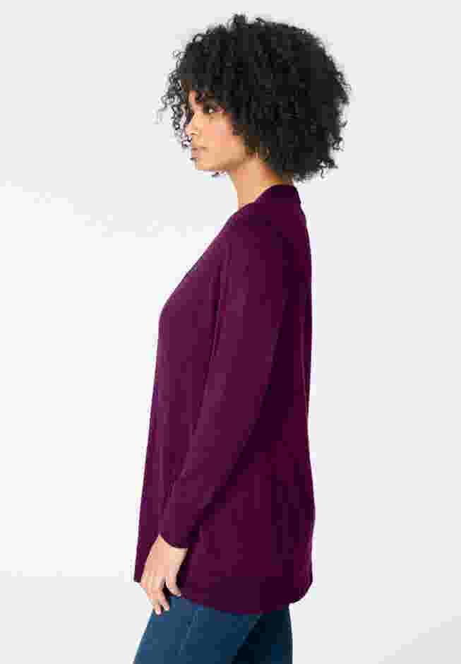 Plus Size Drop Needle Cardigan Lightweight Sweater Knit image number 1