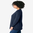 Plus Size Drop Needle Cardigan Lightweight Sweater Knit image number null