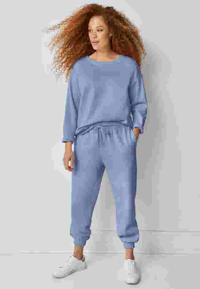 Drawstring Waist Fleece Sweatpants image number 0