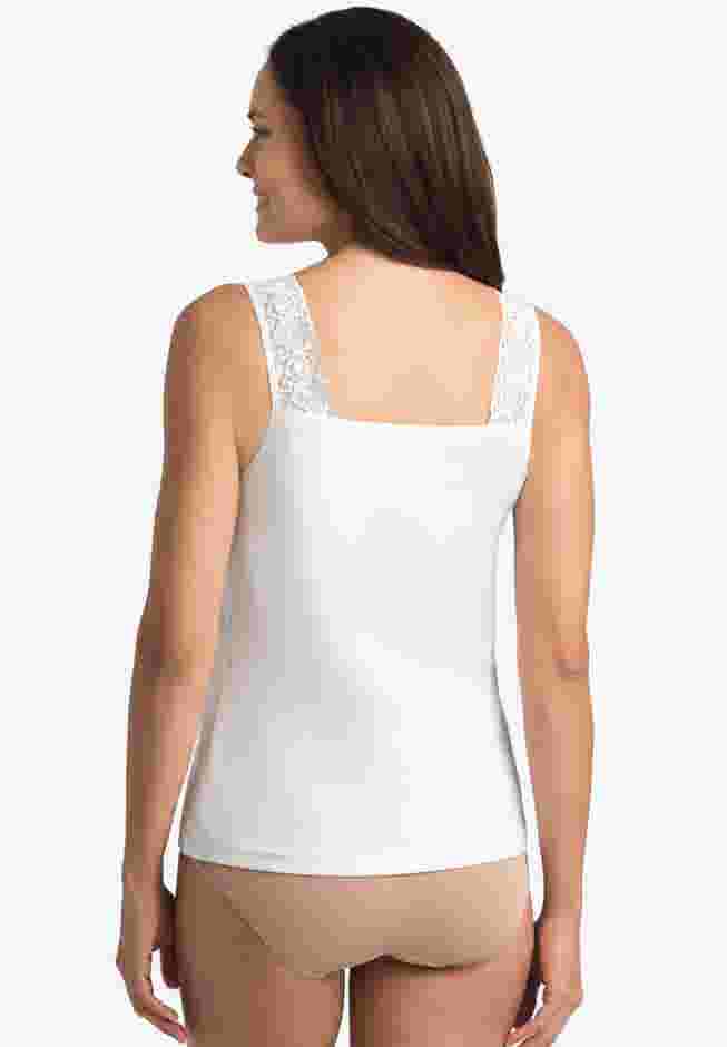 Silky Lace-Trimmed Camisole image number 4