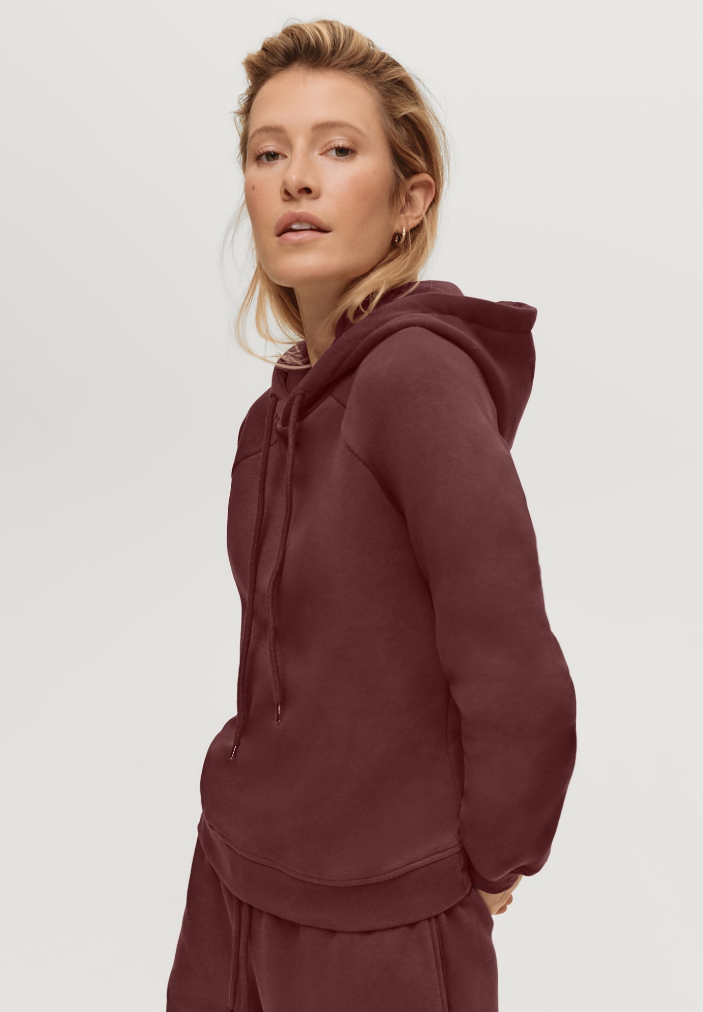 Hooded Fleece Boxy Sweatshirt image number 2