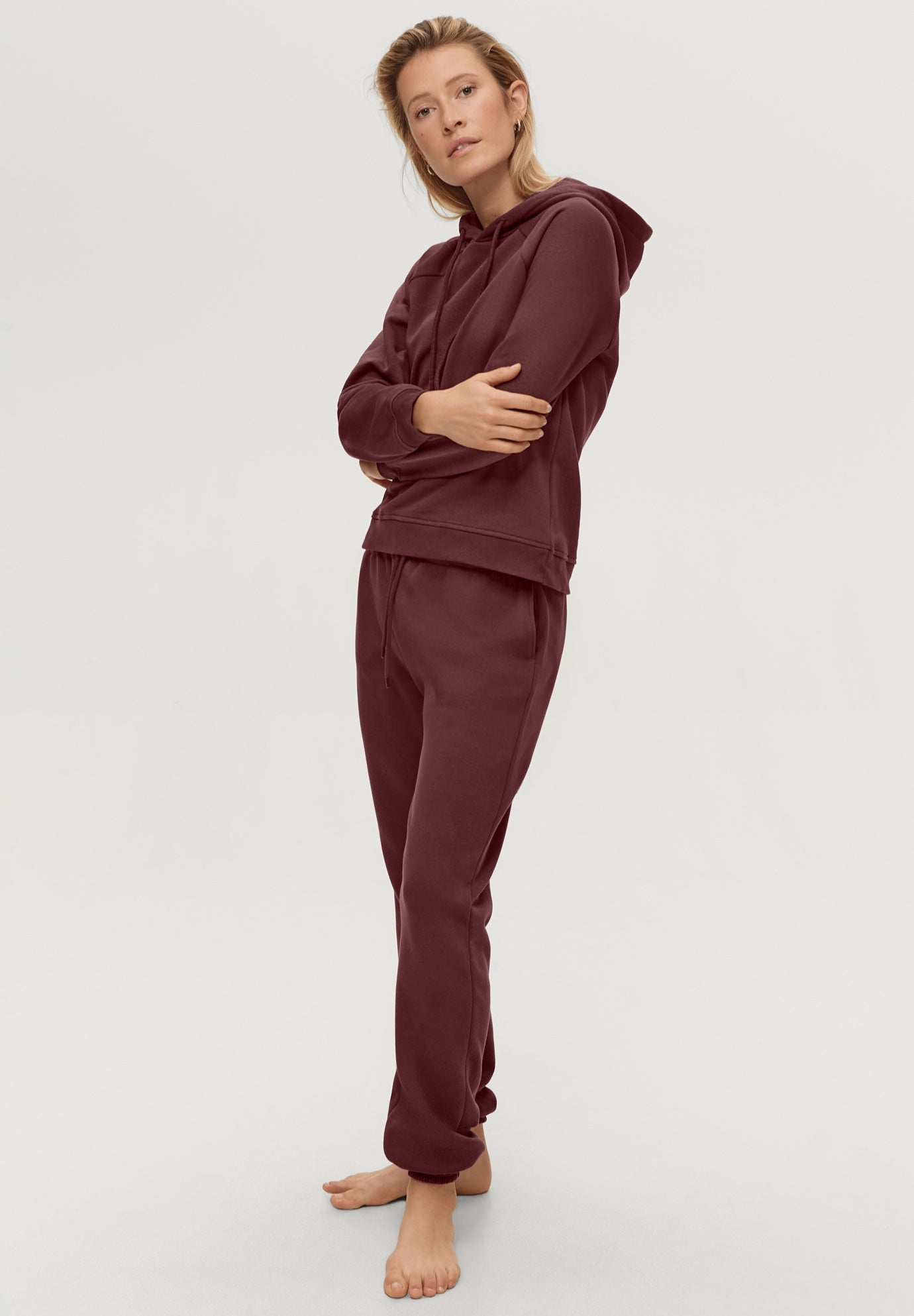 Hooded Fleece Boxy Sweatshirt image number 0