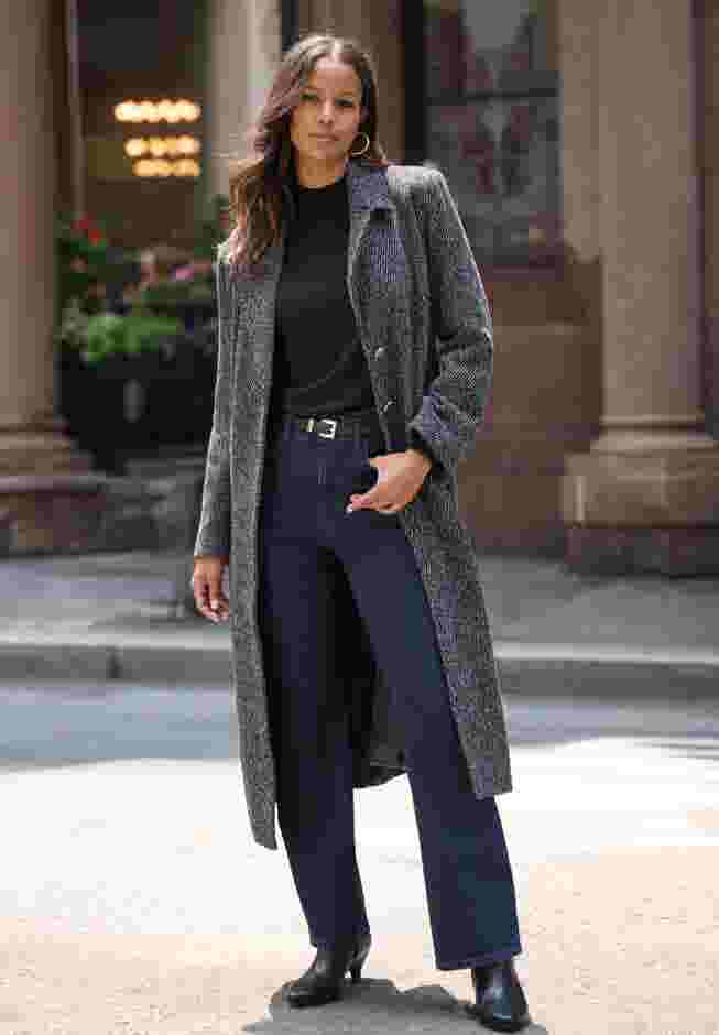 Plus Size Tailored Tweed Coat image number 1