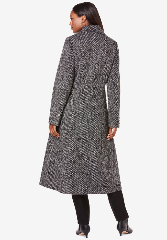 Plus Size Tailored Tweed Coat image number 2