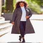 Plus Size Tailored Tweed Coat image number null