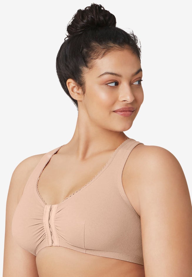 Glamorise® Front-Close Lace Back Bra image number 0