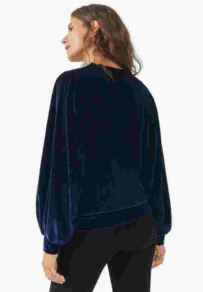 Full Sleeve Velour Top image number 1