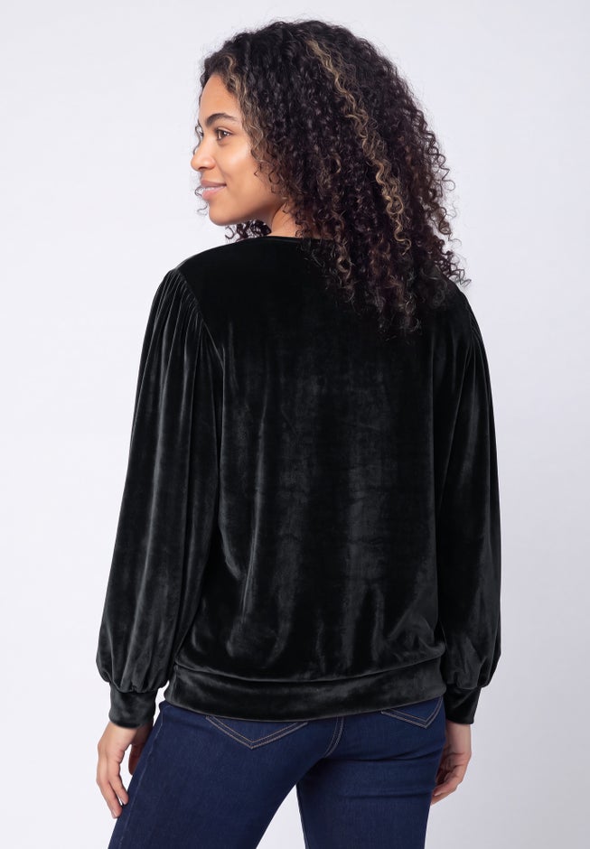Full Sleeve Velour Top image number 1