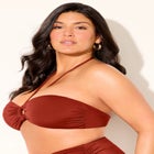 Ruched Ring Bandeau Bikini Top image number null