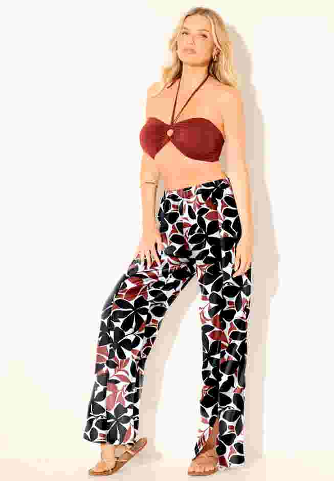 Elastic Waist Lounge Cover Up Pant image number 4