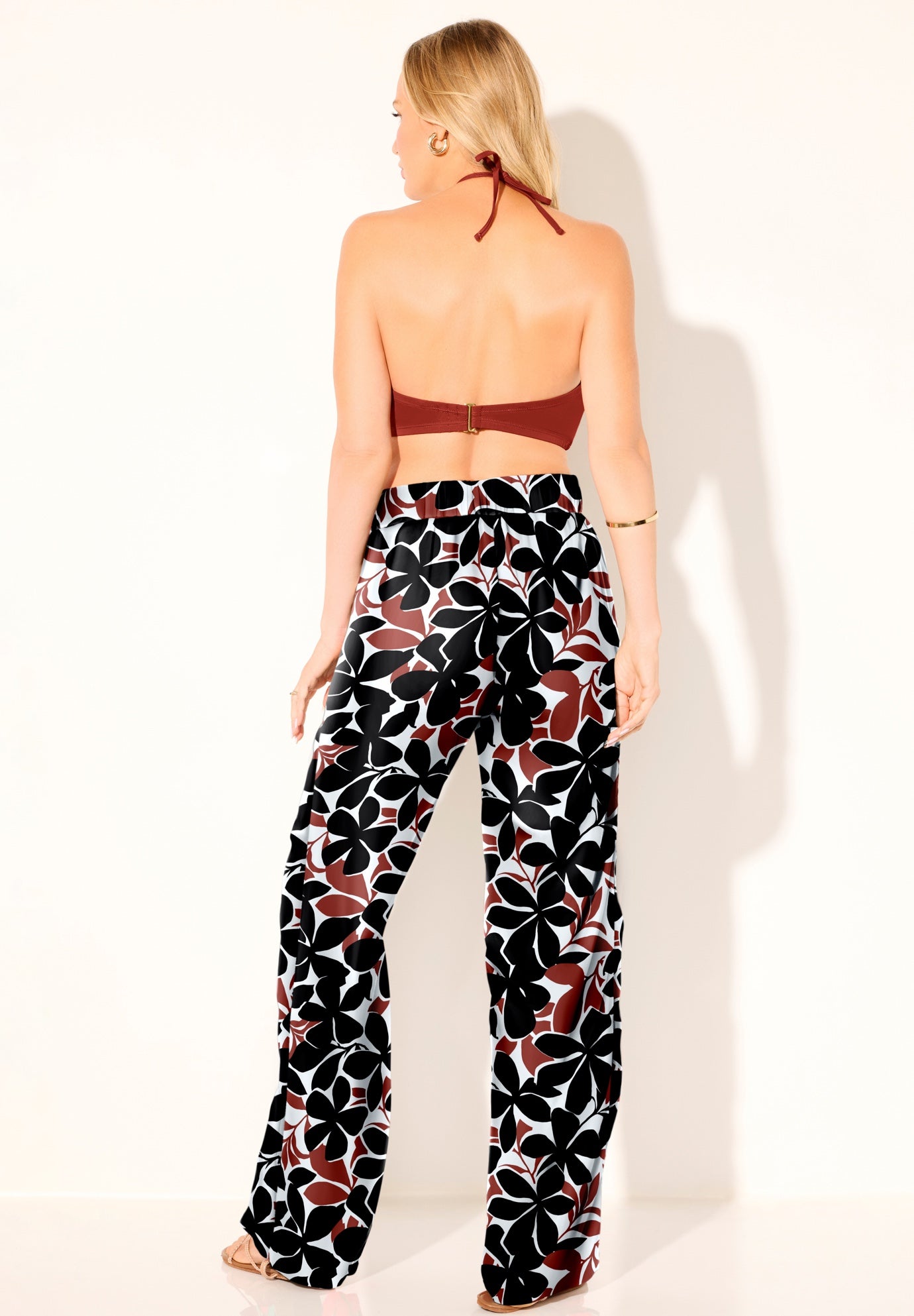 Elastic Waist Lounge Cover Up Pant image number 5