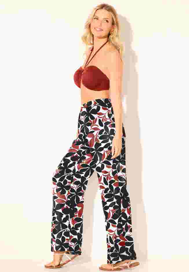 Elastic Waist Lounge Cover Up Pant image number 6