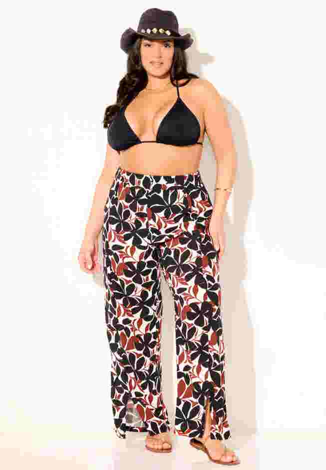 Elastic Waist Lounge Cover Up Pant image number 3