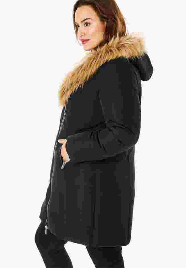 Asymmetrical Double Layer Puffer Coat image number 2