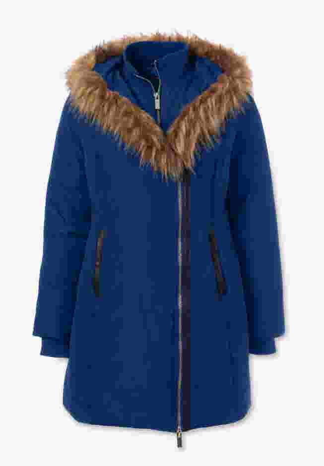 Asymmetrical Double Layer Puffer Coat image number 4