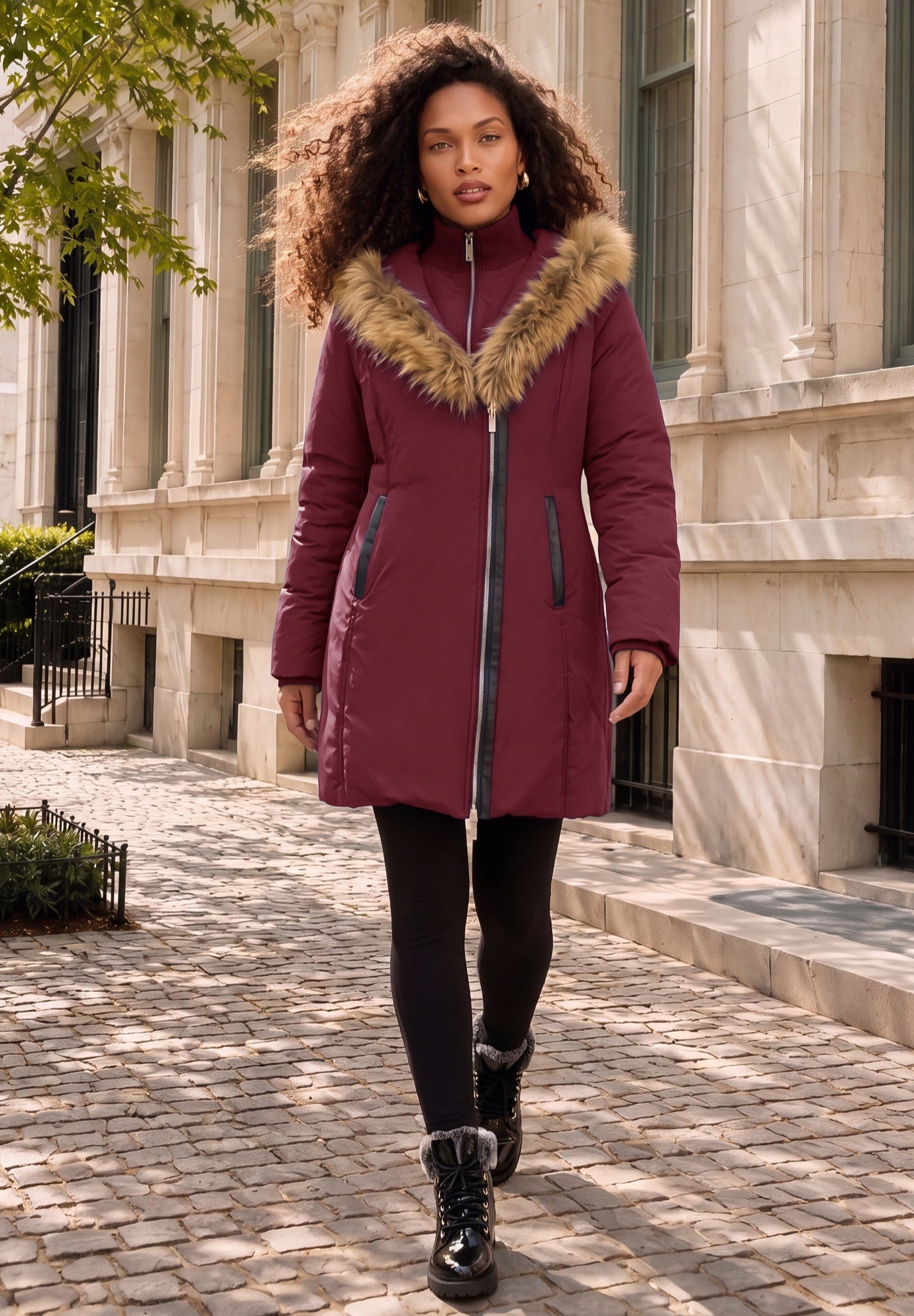 Plus Size Double Layer Puffer Coat image number 0