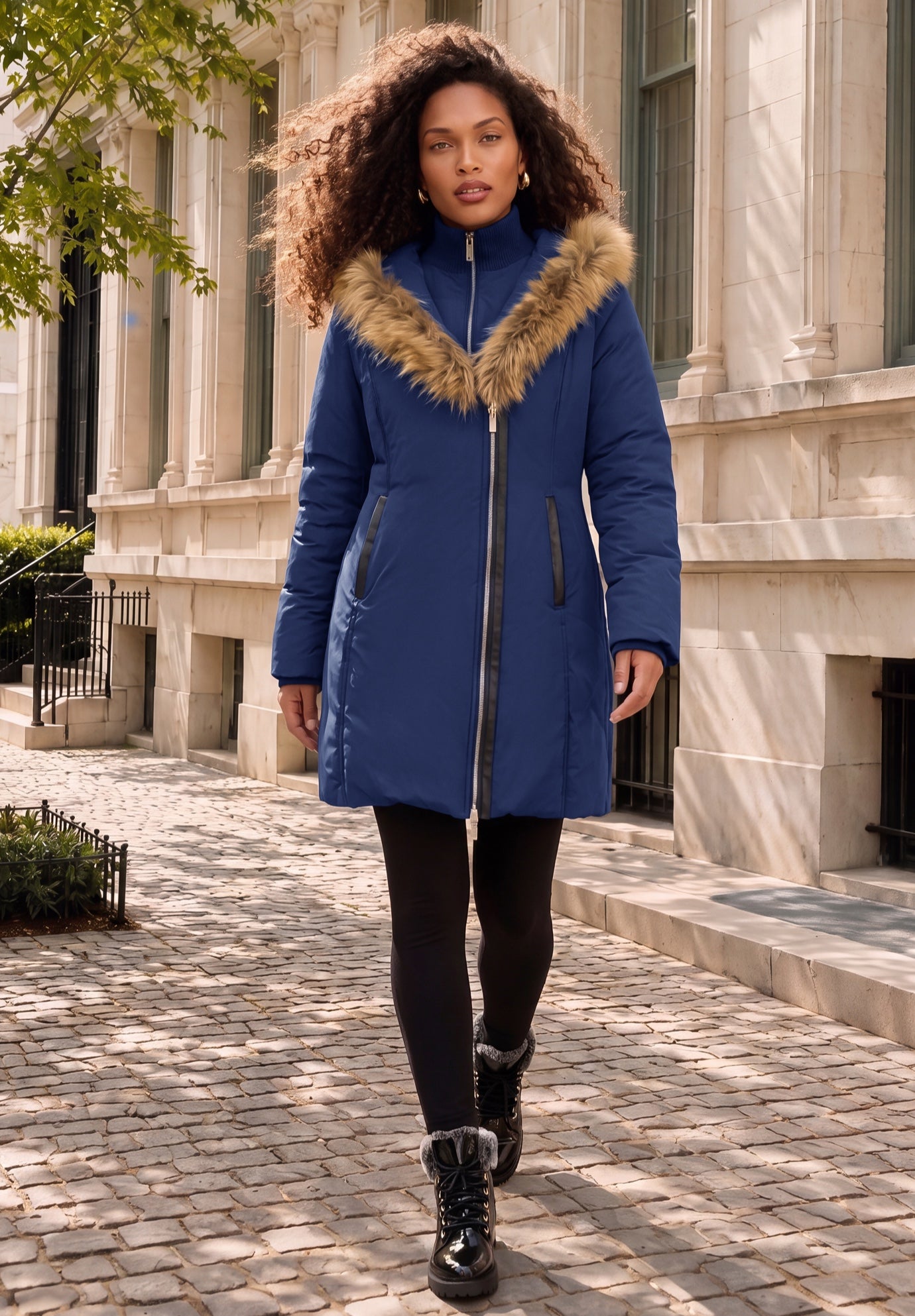 Plus Size Double Layer Puffer Coat image number 0