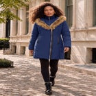 Plus Size Double Layer Puffer Coat image number 0