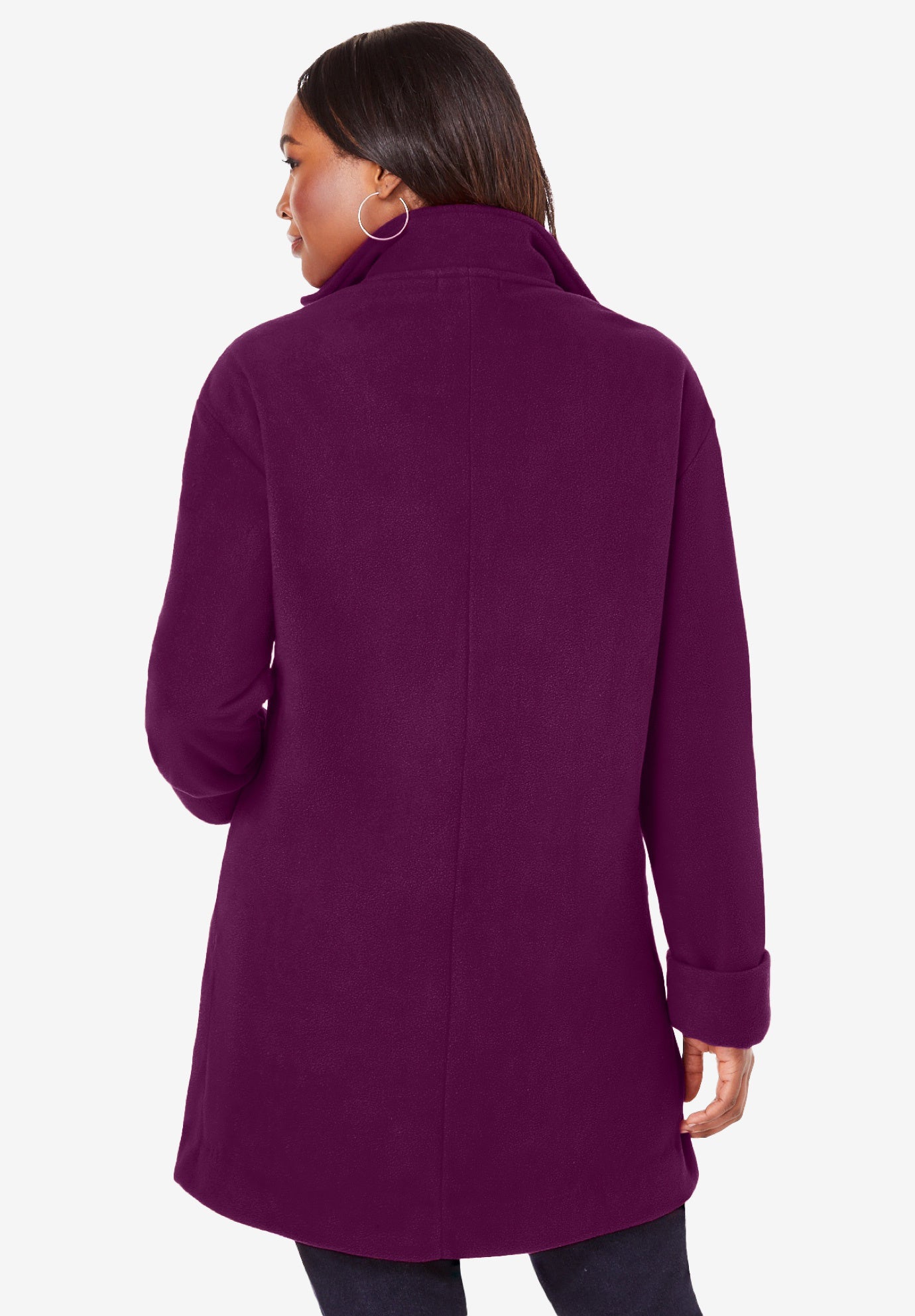 Plus Size Fleece Driving Coat image number 1