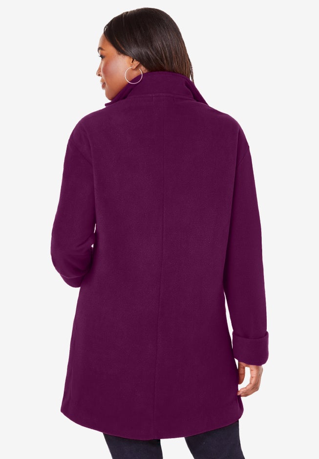 Plus Size Fleece Driving Coat image number 1