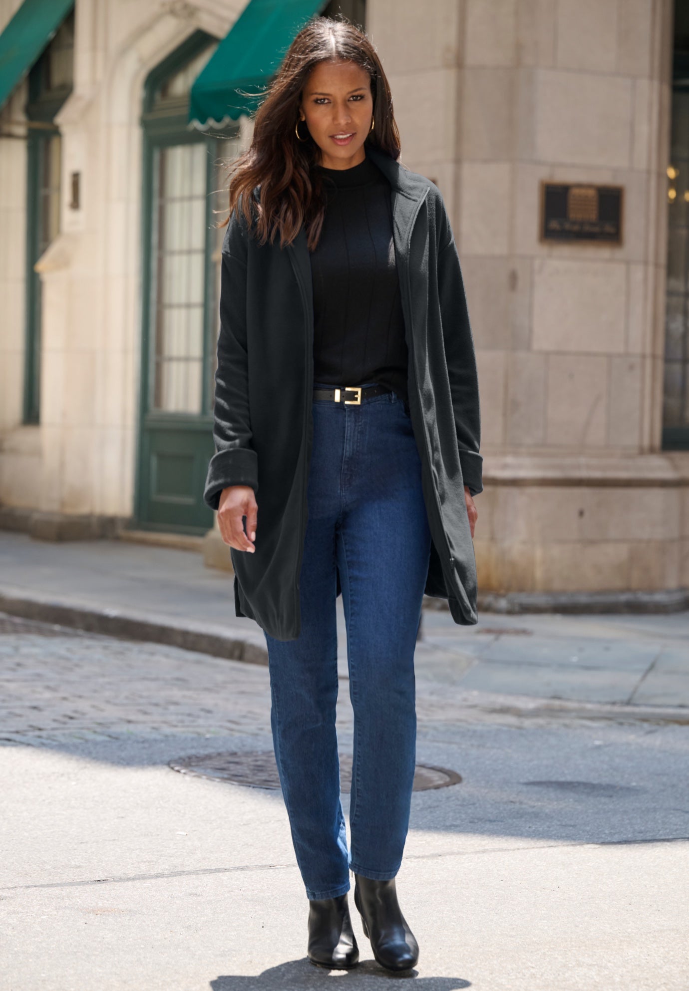 Plus Size Fleece Driving Coat image number 0