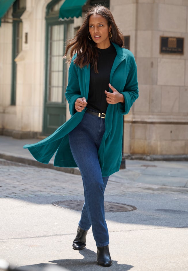 Plus Size Fleece Driving Coat image number 0