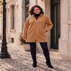 Plus Size Fleece Driving Coat image number 3