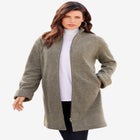 Plus Size Fleece Driving Coat image number null
