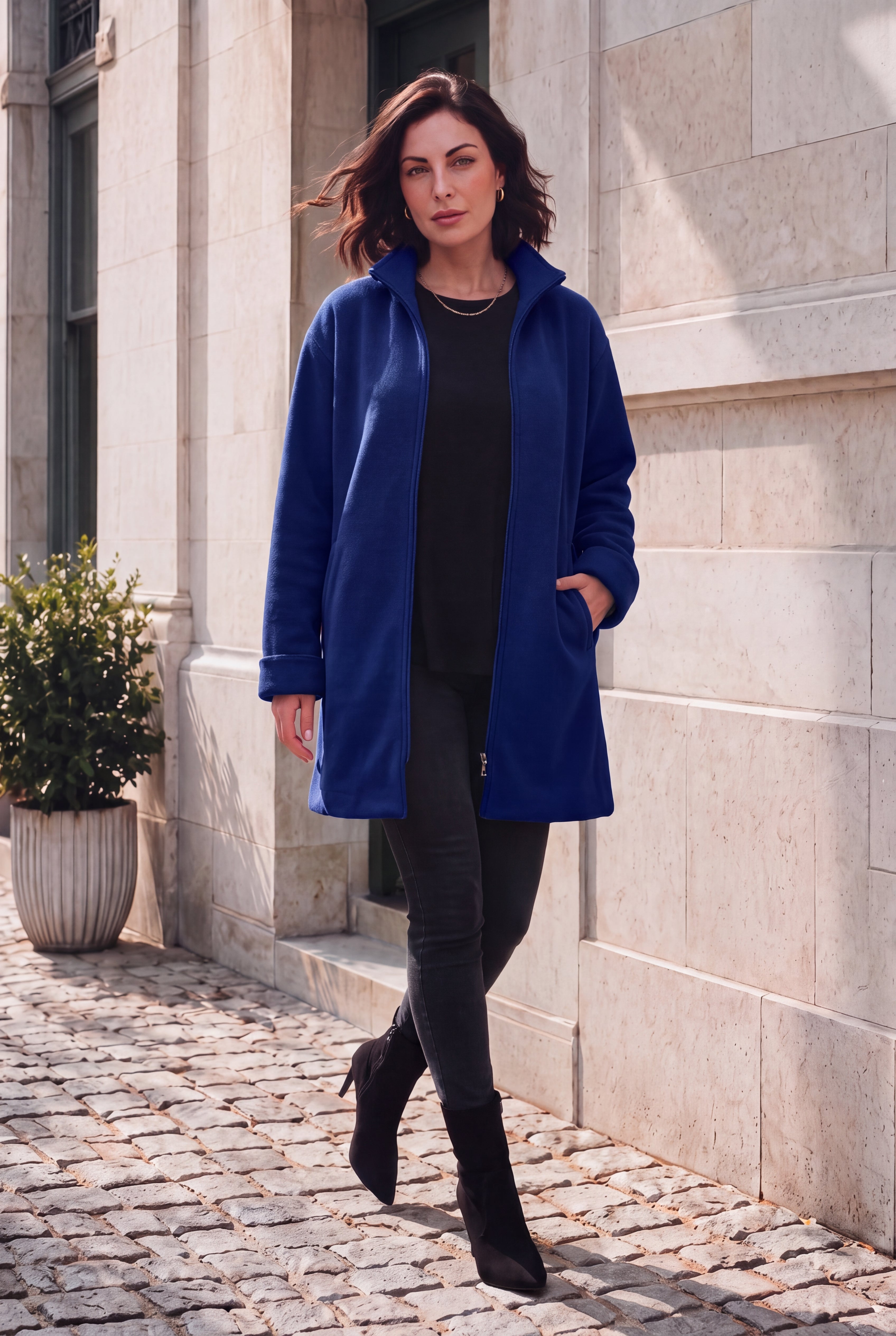 Plus Size Fleece Driving Coat image number 0