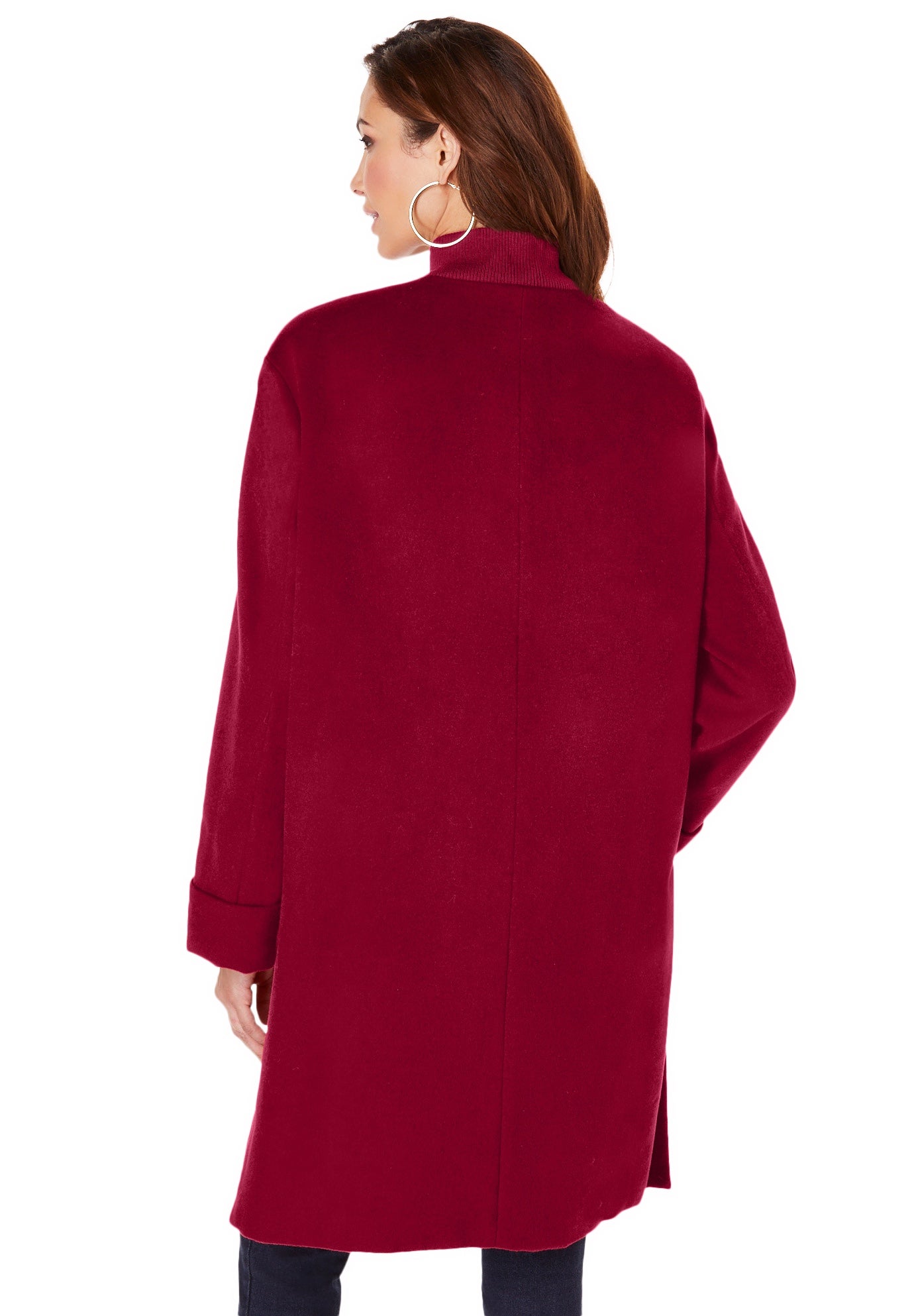 Plus Size Wool Blend Driving Coat image number 1