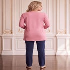 Plus Size Two Pocket Long Sleeve Soft Knit Swing Tunic image number 1