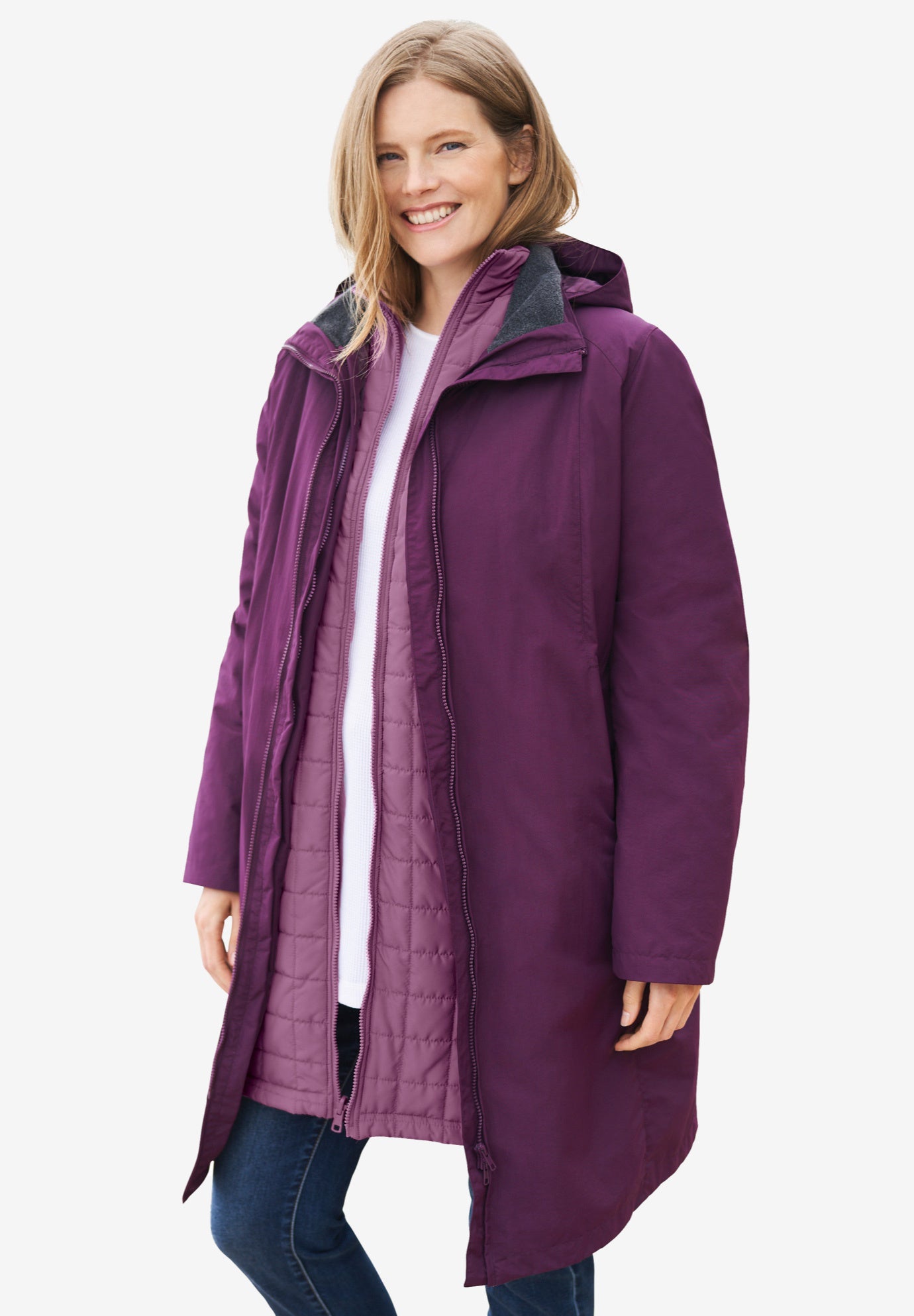 3-in-1 Hooded Taslon® Jacket image number 0