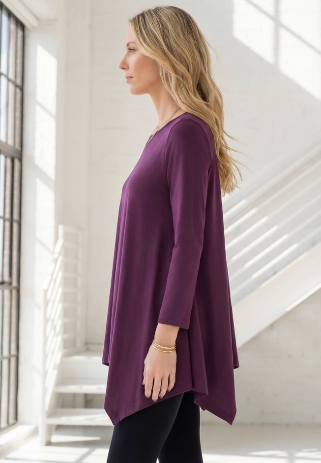 Plus Size Ultimate Handkerchief Hem Tunic image number 2