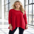 Plus Size Ultimate Handkerchief Hem Tunic image number null