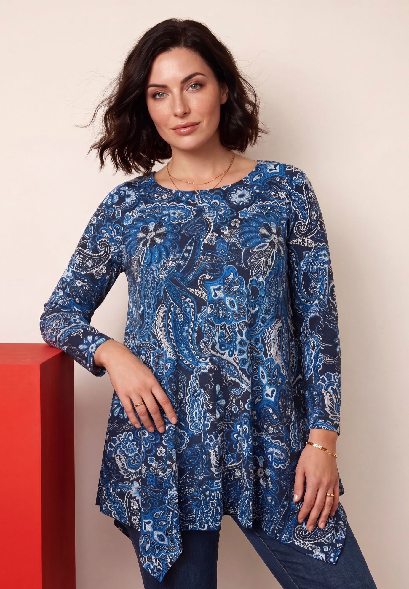 Plus Size Ultimate Handkerchief Hem Tunic image number 0