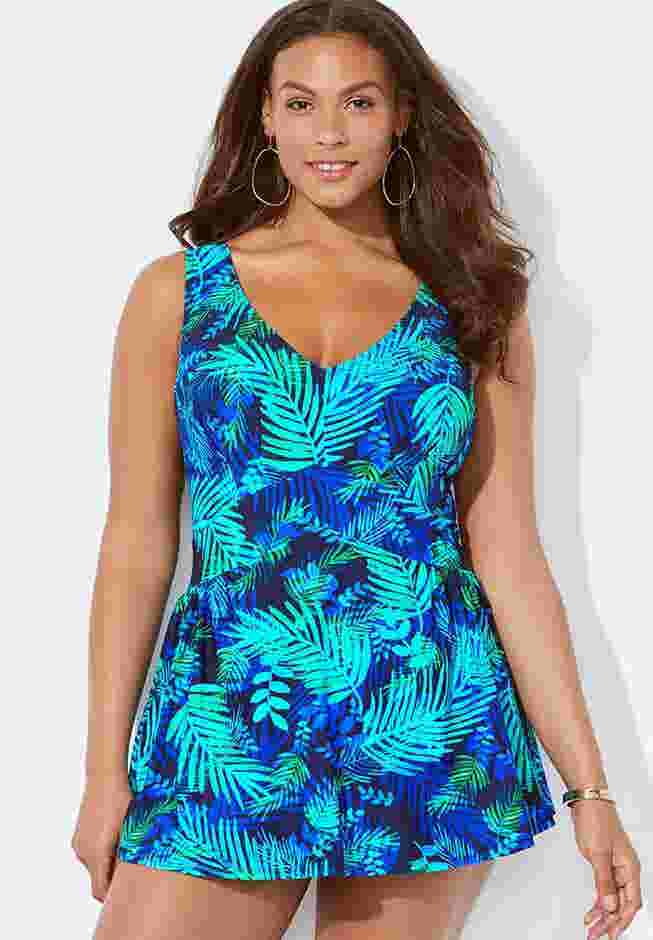 V-Neck Swimdress image number 0