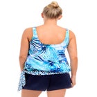 Side Tie Blouson Tankini Top image number null