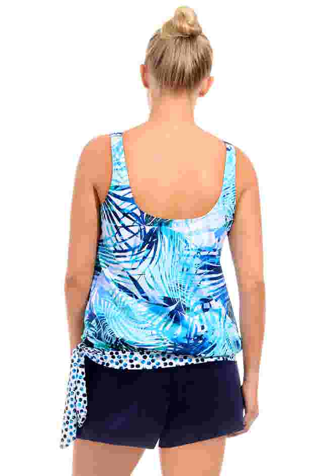 Side Tie Blouson Tankini Top image number 1