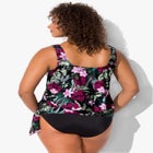 Side Tie Blouson Tankini Top image number null