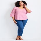 Eyelet Trim Tee image number 3