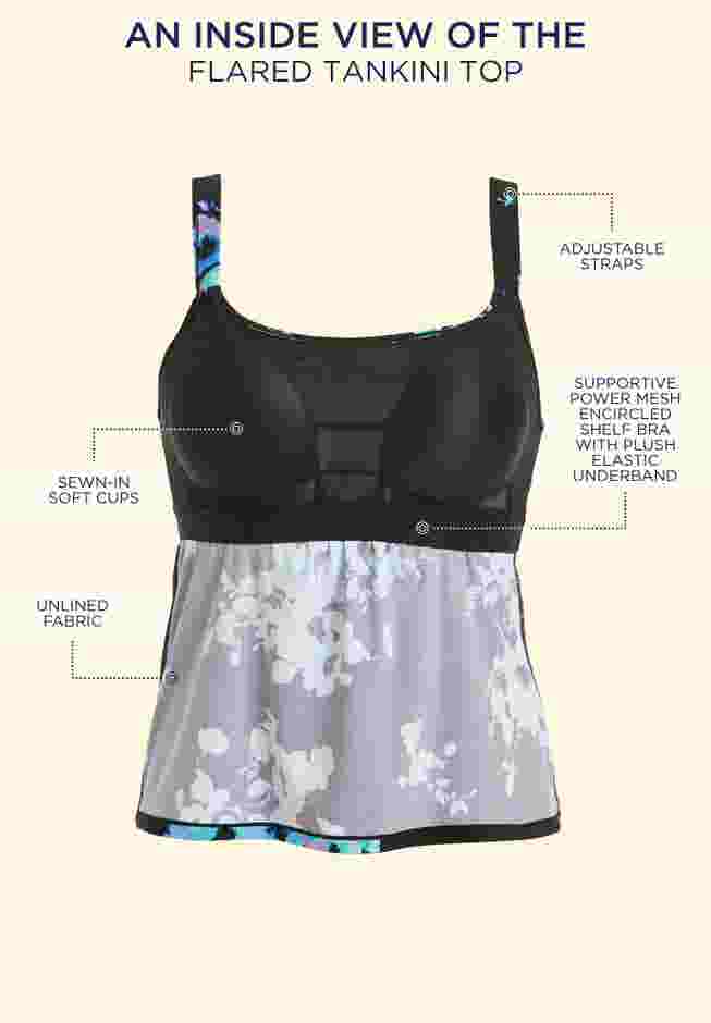 Flared Tankini Top image number 5