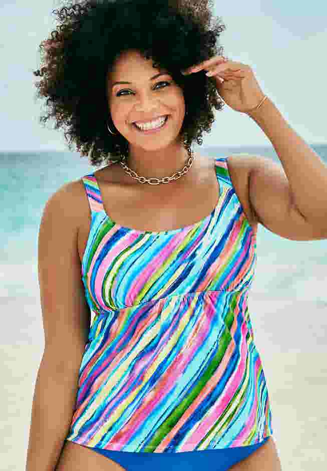 Flared Tankini Top image number 0