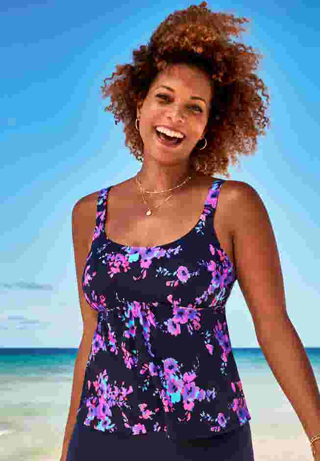 Flared Tankini Top image number 0