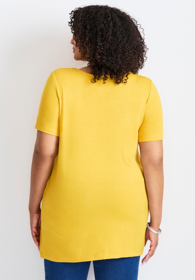 Button Detail Tunic Tee image number 1