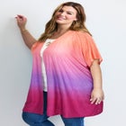 Knit Eyelet Kimono image number null