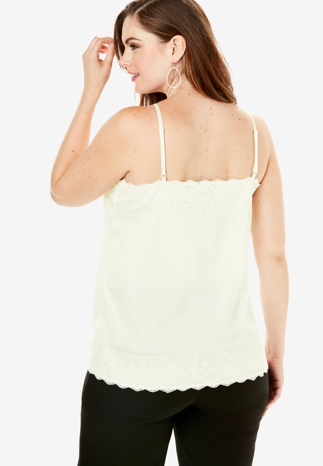 Lace-Trim Cami image number 1