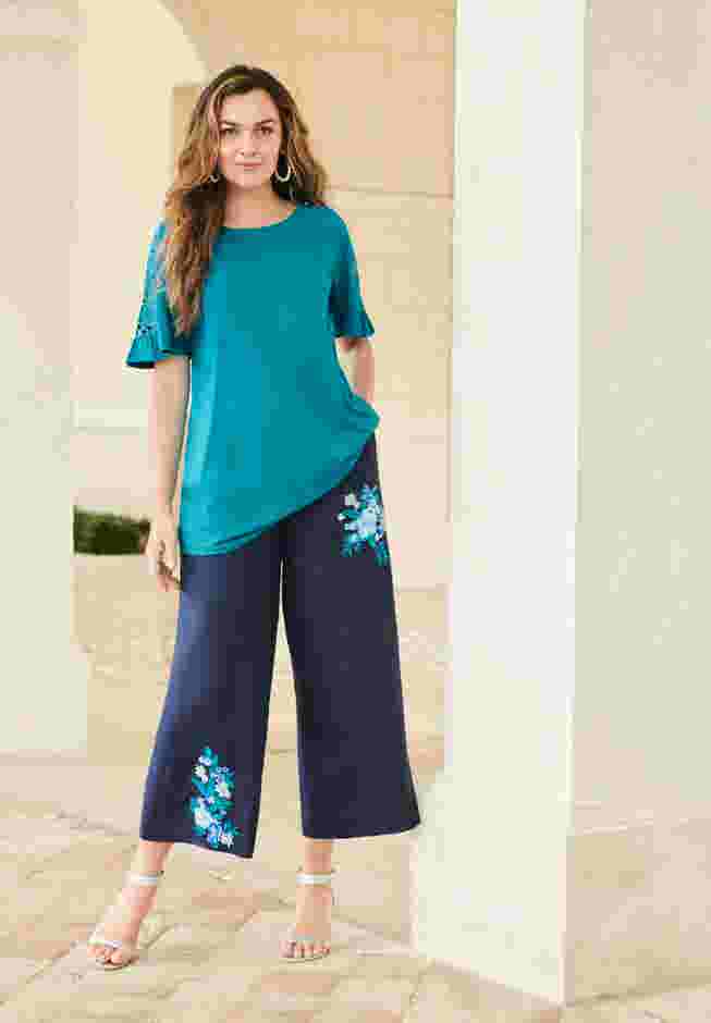 Lace-Sleeve Tee image number 3