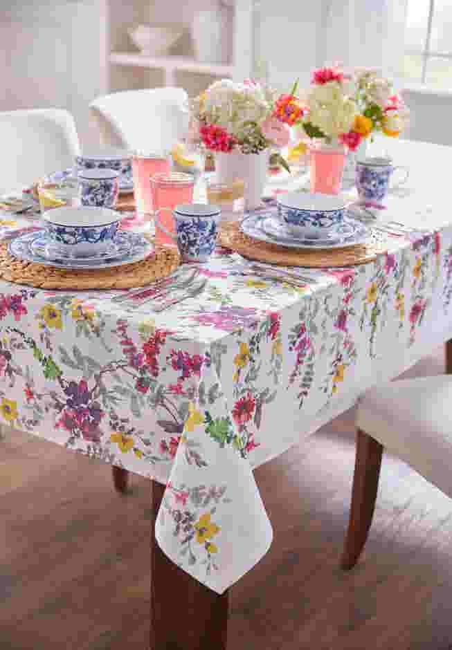 60" x 84" Floral Cascade Table Linens image number 2