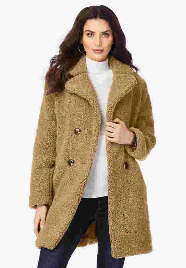 Heavy Weight Double Breasted Teddy Coat image number 0